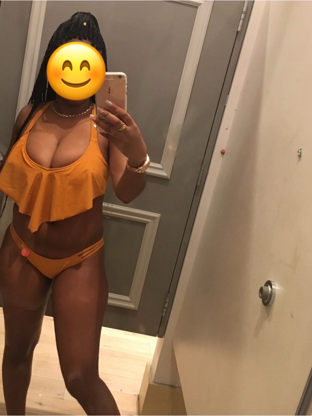 Forever 21 Orange Ruffle Bikini Set